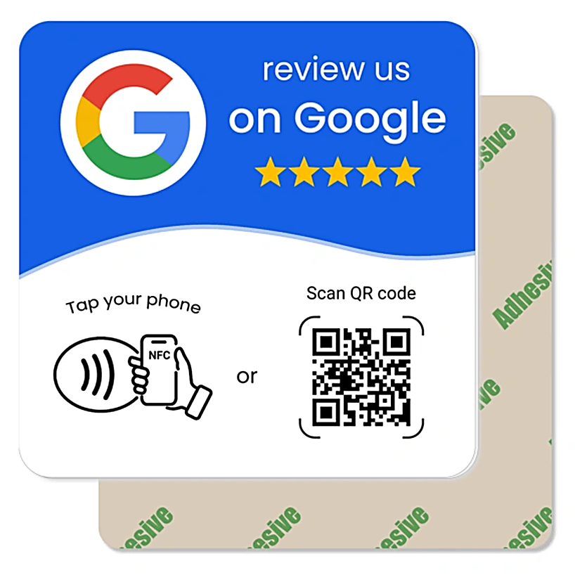 Blue review plaque